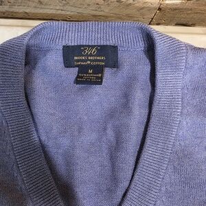 Brooks Brothers Men’s V-Neck Vest in Light Blue
